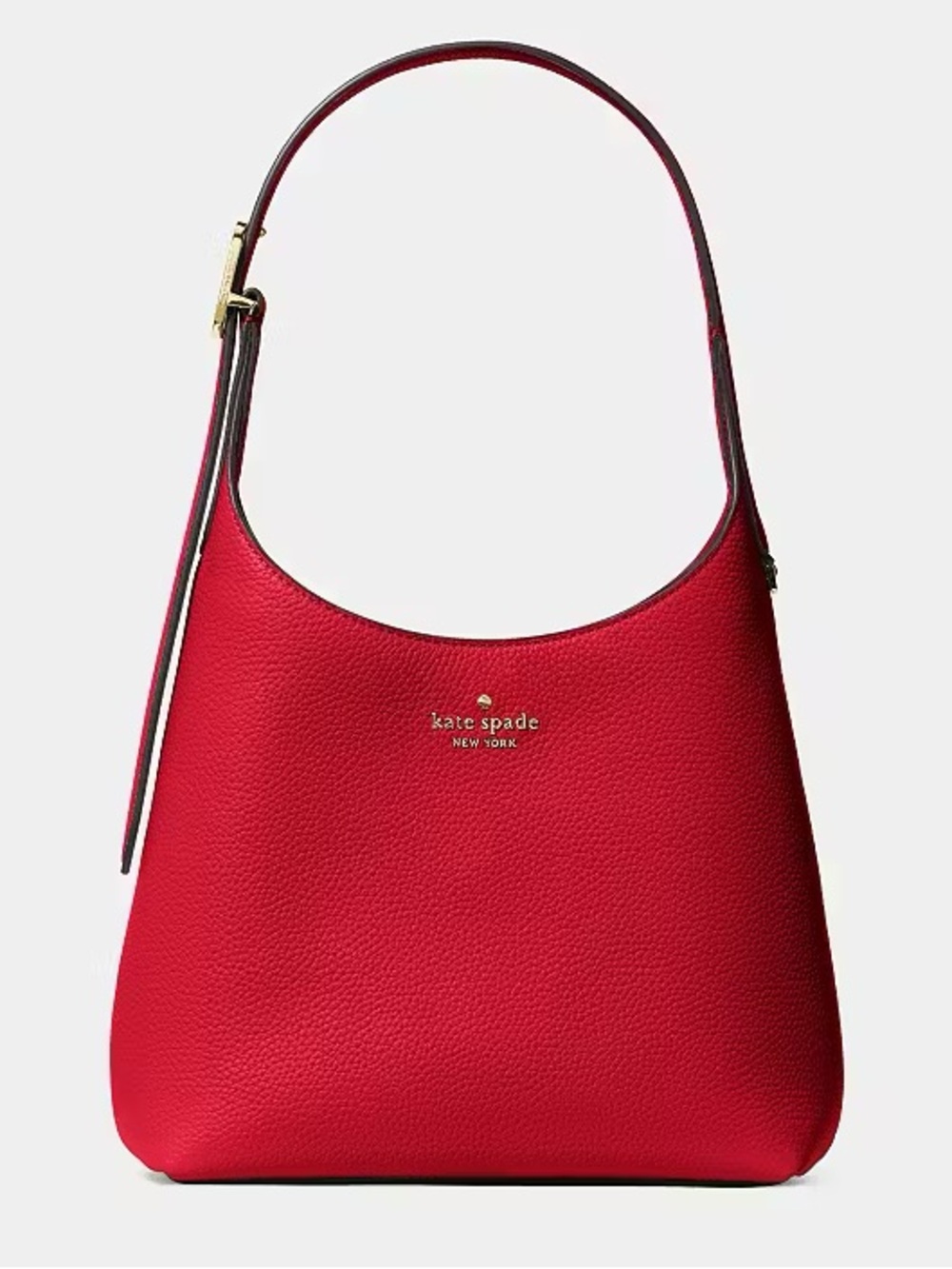 ♠️Kate Spade 454 Small Pebbled Leather Shoulder Bag, Perfect Cherry Red NEW NWT